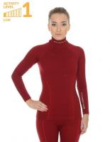 Brubeck Футболка женская дл.рукав Wool Merino 78% Бордо в Самаре