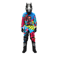 Grom Штаны кроссовые Fatbear LimeBlue в Самаре