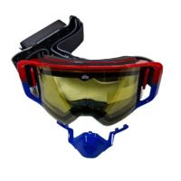 AiM Очки снегоходные с магнитной линзой и подогревом (PRO) 31-107 Accu Heated Red-Blue Glossy в Самаре
