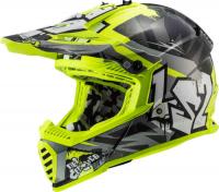 LS2 Шлем MX437 Fast Mini Crusher Черно-желтый в Самаре