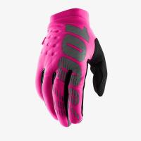 100% Мотоперчатки текстильные женские Brisker Neon/Pink/Black в Самаре