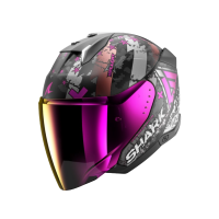 Shark Шлем Skwal I3 Jet Hellcat Mat Black/Chrome/Violet в Самаре