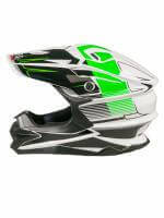 AIM Шлем кроссовый JK803 White/Green в Самаре