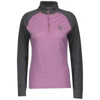 Scott Термокофта женская  Zip Defined Merino dark grey melange/cassis pink в Самаре