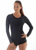 Brubeck Футболка женская дл.рукав Comfort Wool Черный в Самаре