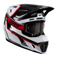 Leatt Шлем кроссовый  7.5 V26 White-Red + очки Velocity 4.5 в Самаре
