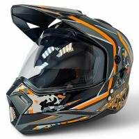 AIM Шлем кросс/эндуро JK802S Orange/Grey/Black в Самаре