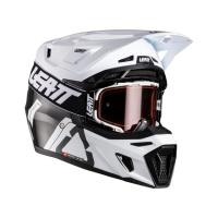 Leatt Мотошлем 9.5 Carbon-White + очки Velocity 6.5 V26 в Самаре
