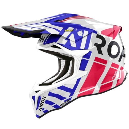Airoh Мотошлем Strycker Brave Blue/Red Gloss в Самаре