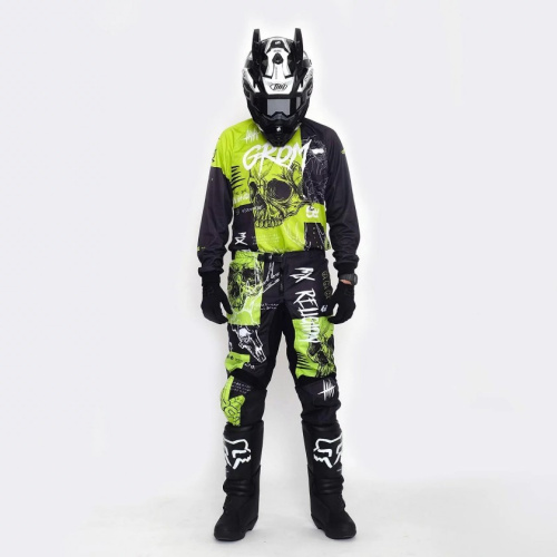Grom Штаны кроссовые MX Religion lime в Самаре
