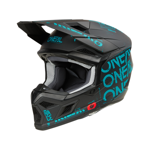 Oneal Шлем кроссовый 3Series Static черный/бирюзовый в Самаре