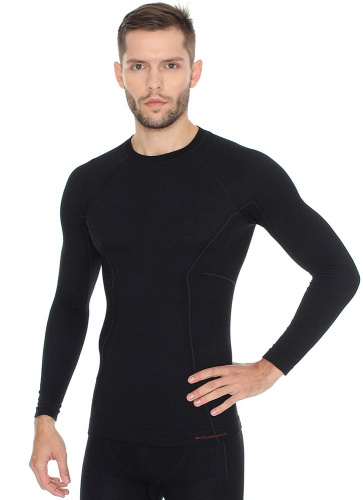 Brubeck Футболка мужская Active Wool Черный в Самаре